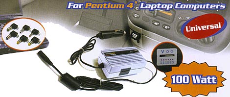 100 watt Notebook DC Converter for Pentium 4 Laptop Computers