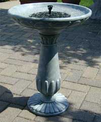 Creative Energy Technologies Inc: Weathered Stone Solar Birdbath Fountain