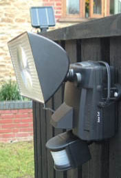 Creative Energy Technologies Inc: Solar Powered Security 10 Watt Halogen Light