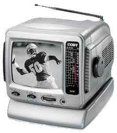 Creative Energy Technologies Inc: AC/DC Black 5.5 Inch B&W Portable TV with AM/FM Radio