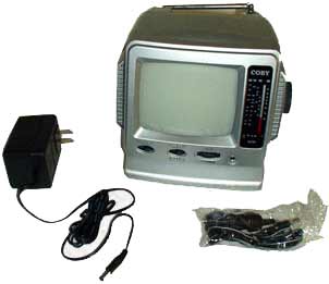 Creative Energy Technologies Inc: AC/DC Black 5.5 Inch B&W Portable TV with AM/FM Radio