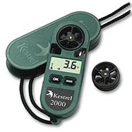 Creative Energy Technologies Inc: Kestrel 2000 Pocket Anemometer - Thermo Wind Mete