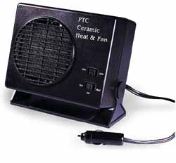 Creative Energy Technologies Inc: 12-Volt 250 Watt Ceramic Heater/Fan With Adjustable Swivel Base