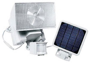 Motion-Activated Halogen Solar Security Floodlight